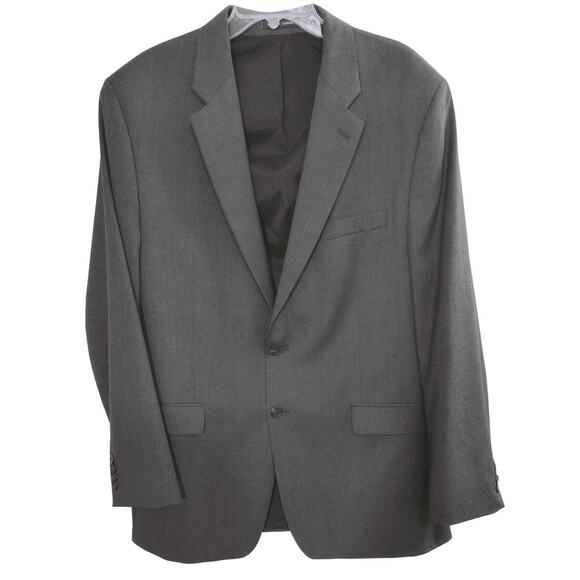 Lauren Ralph Lauren 100% Wool Blazer Jacket Men's Sz 46L Gray 2 Button - Picture 1 of 15